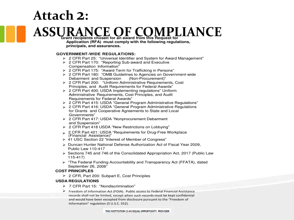 attach 2 assurance of compliance grant recipients