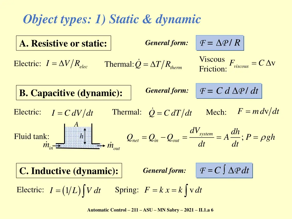 object types 1 static dynamic