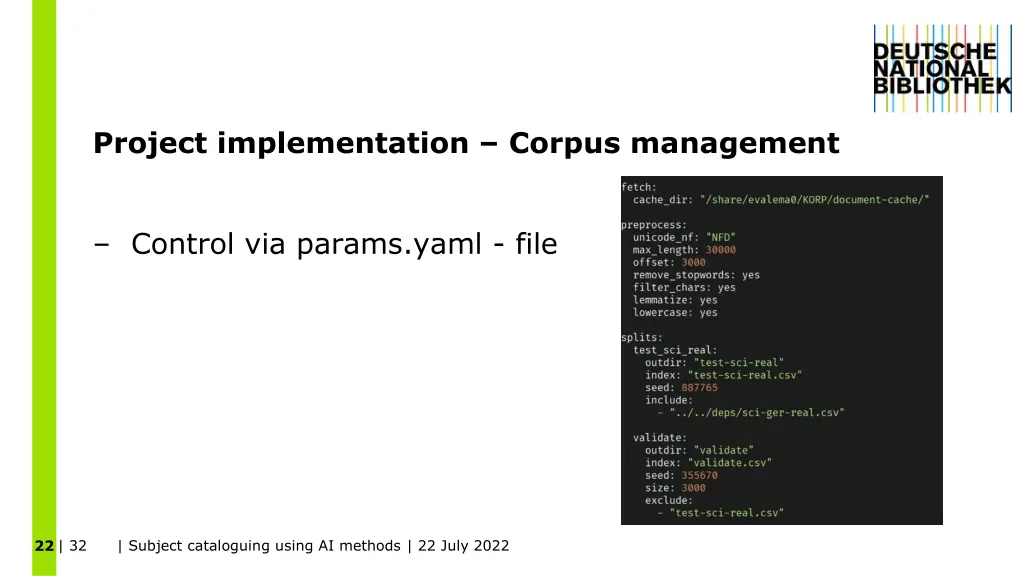 project implementation corpus management 2