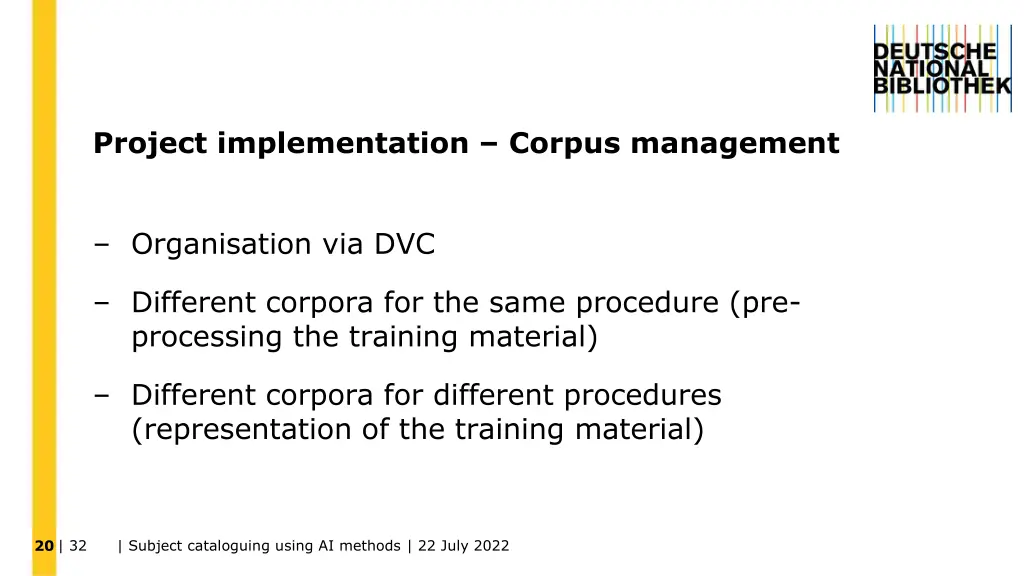 project implementation corpus management