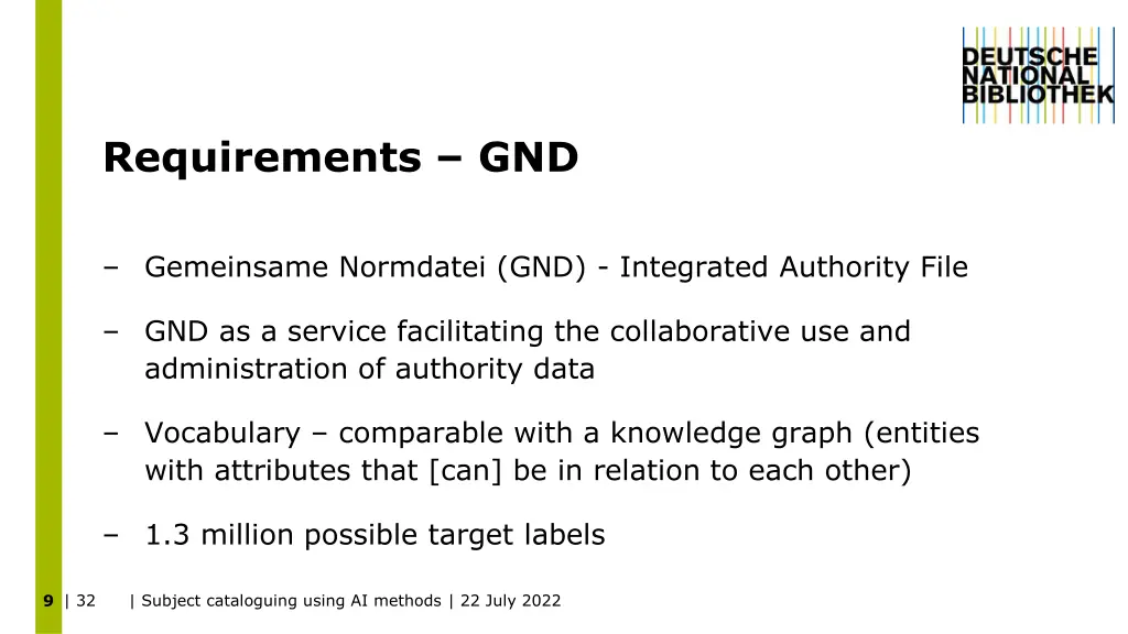 requirements gnd