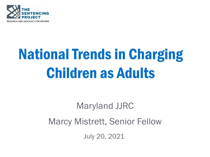 national trends in charging children as adults