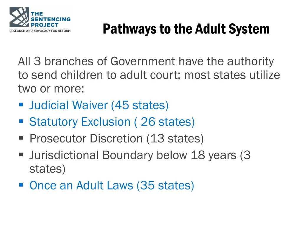 pathways to the adult system