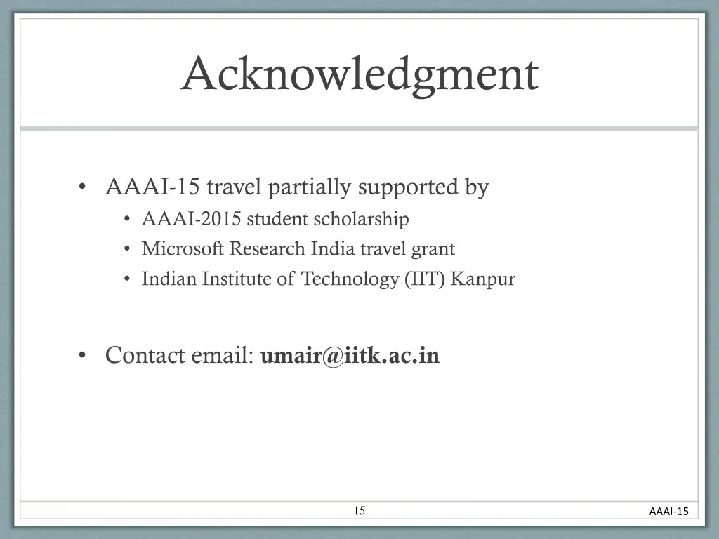 acknowledgment
