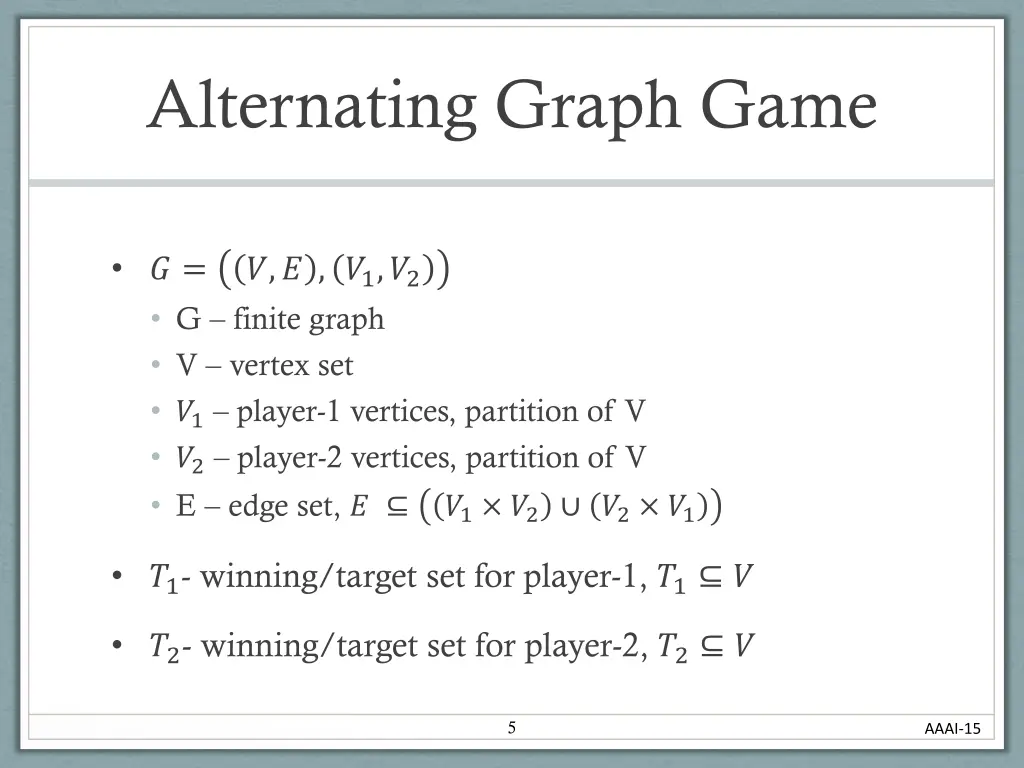 alternating graph game