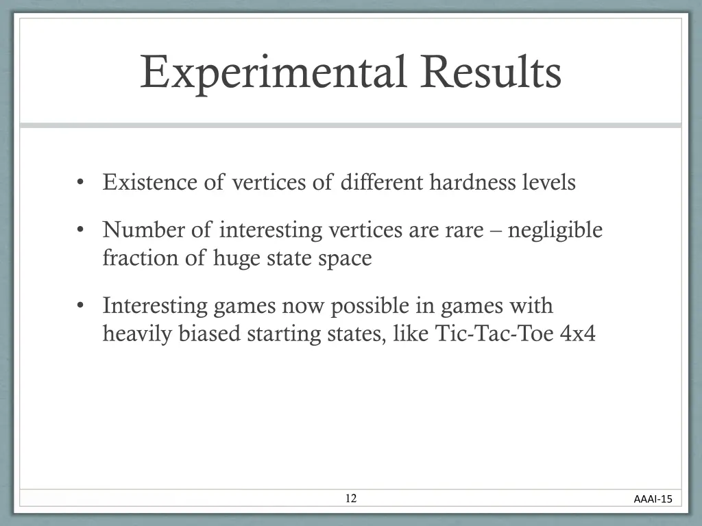 experimental results 2