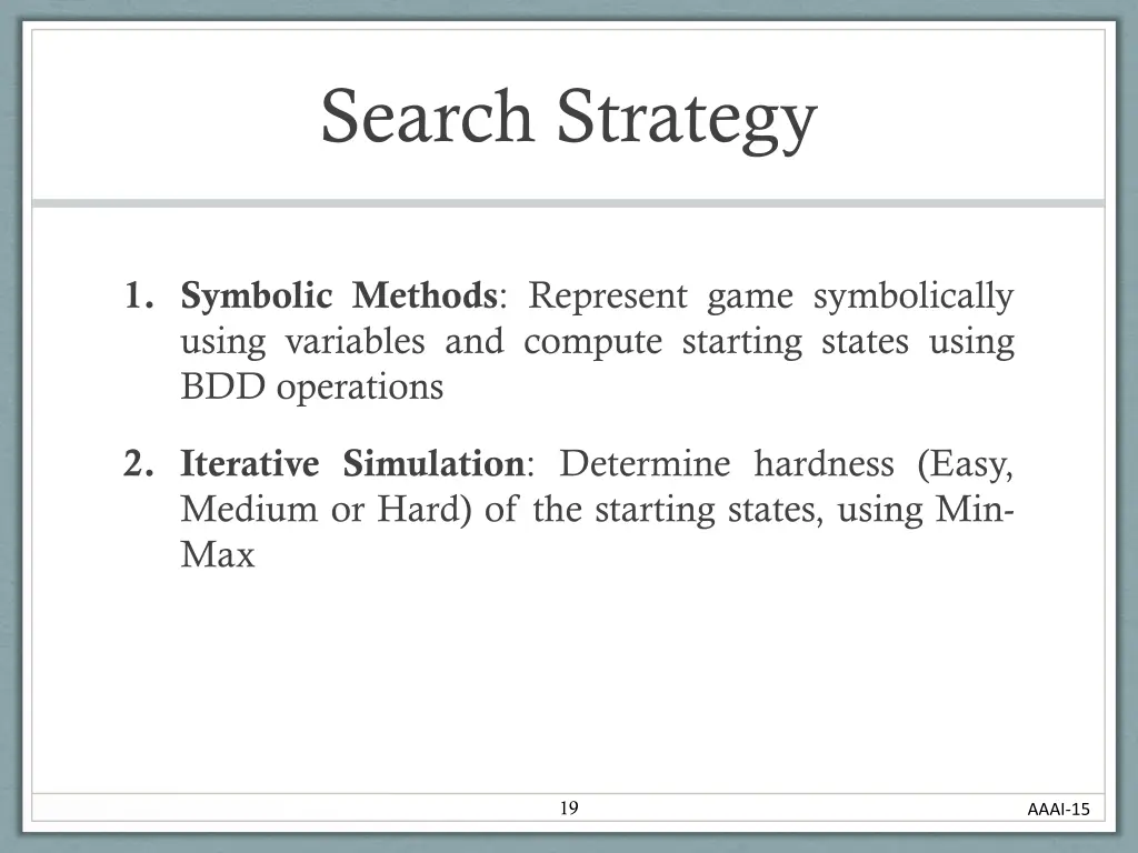 search strategy