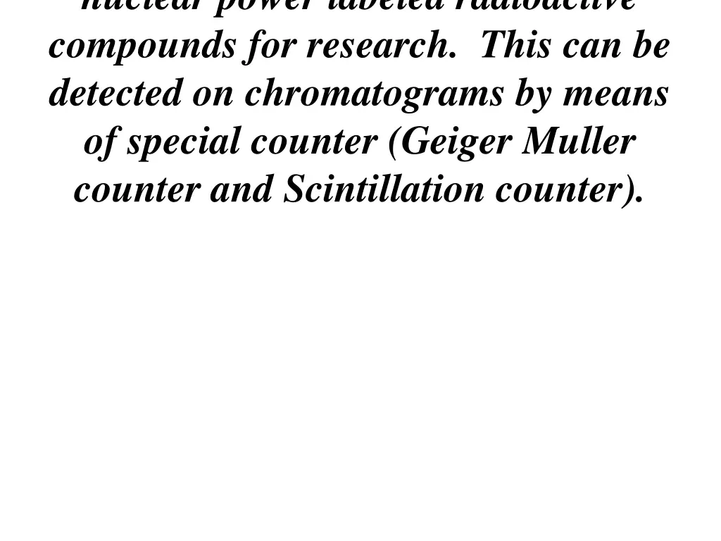 nuclear power labeled radioactive compounds