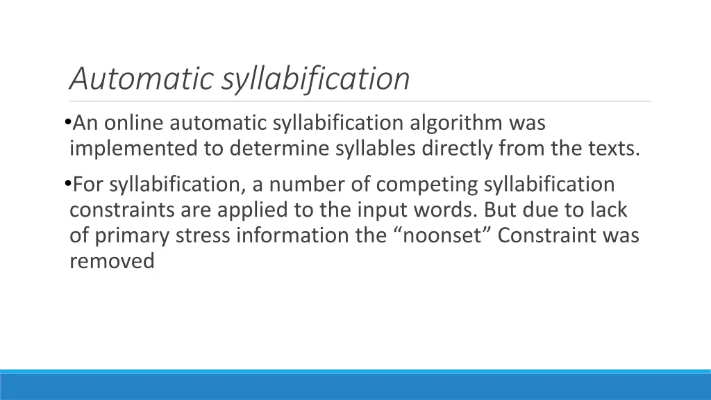 automatic syllabification an online automatic