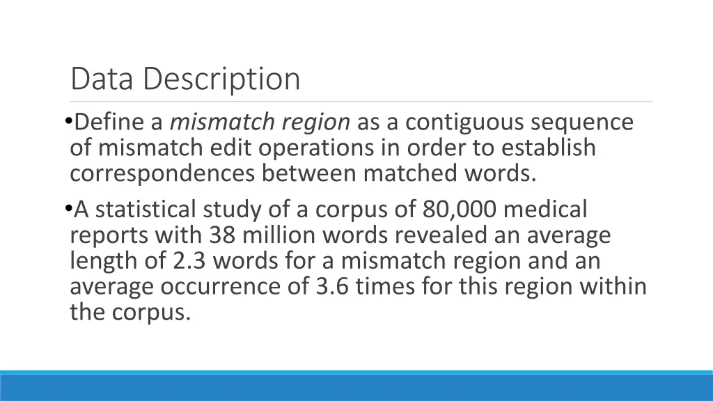 data description define a mismatch region
