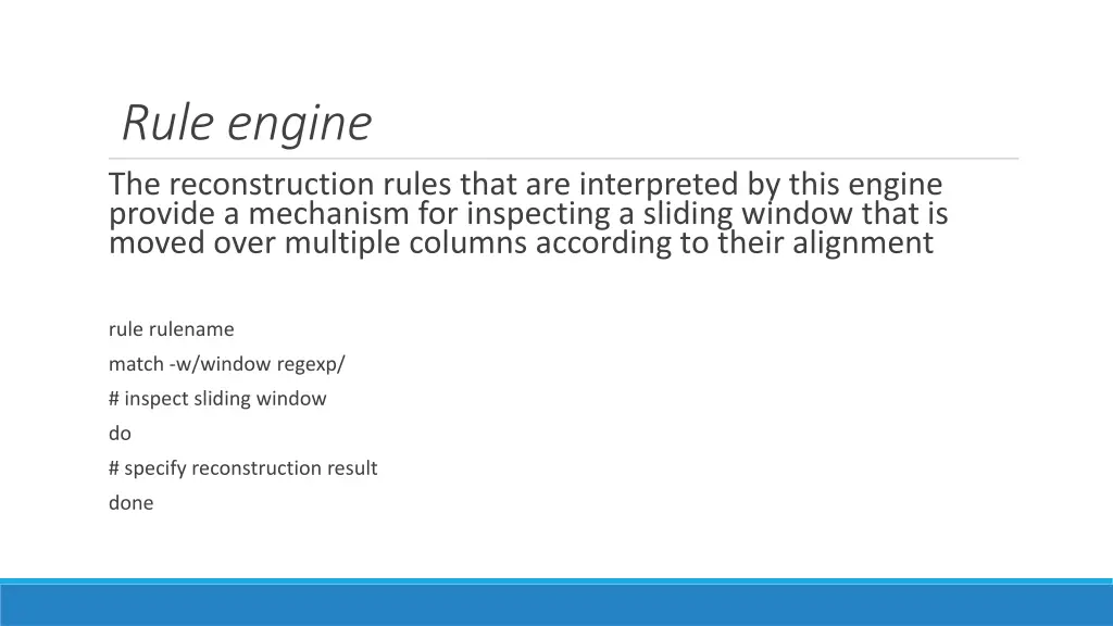 rule engine the reconstruction rules that