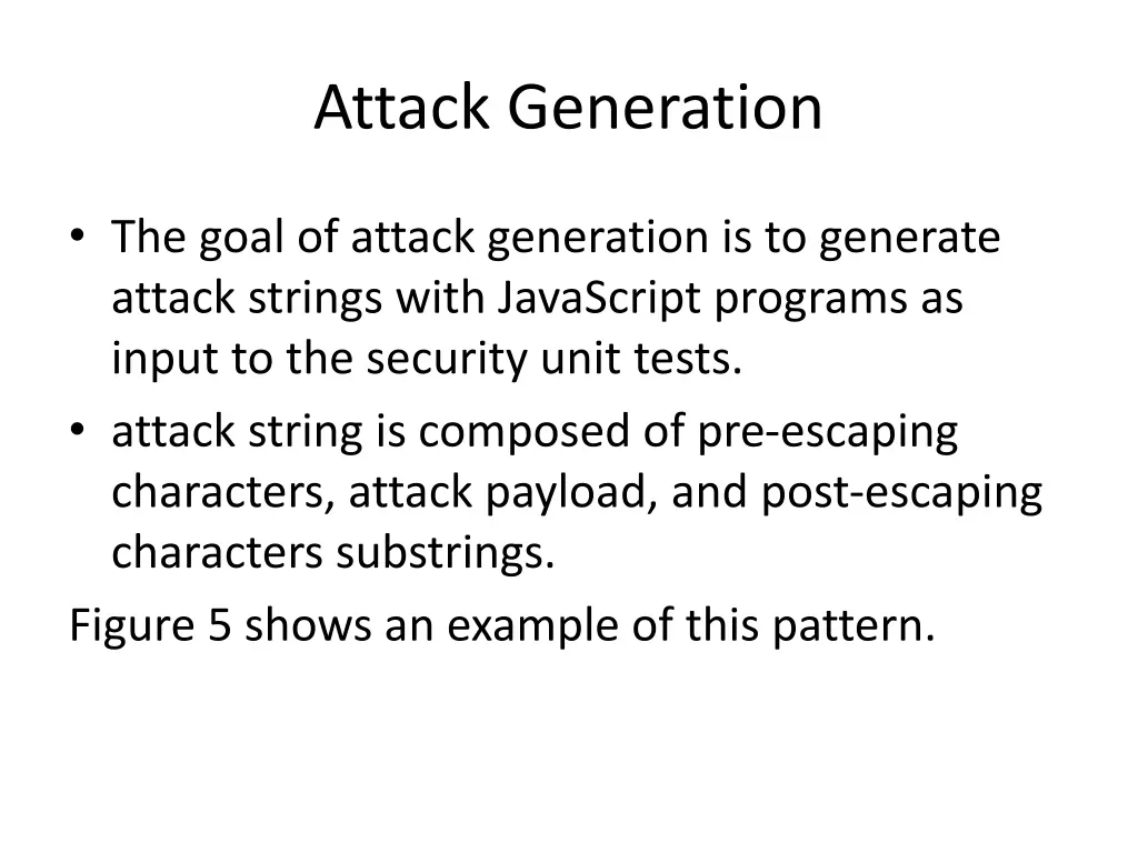attack generation