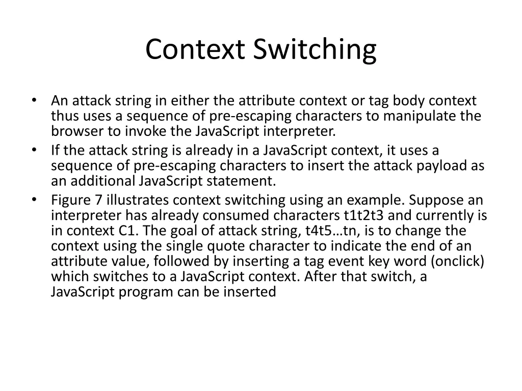 context switching