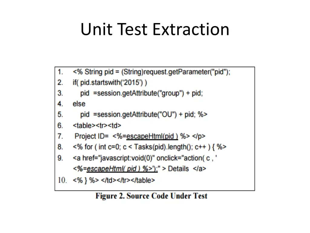 unit test extraction