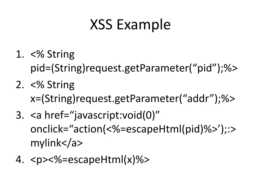 xss example