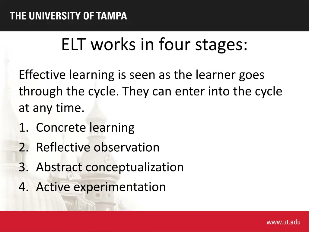 elt works in four stages