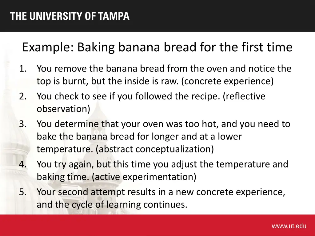 example baking banana bread for the first time