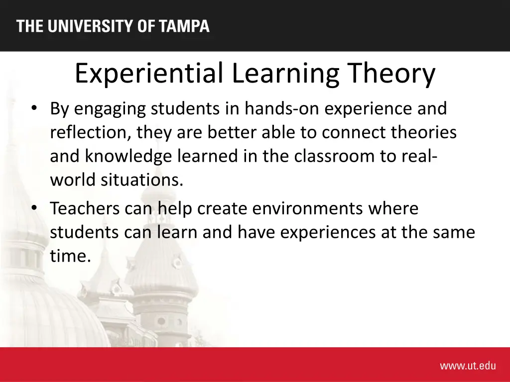 experiential learning theory by engaging students