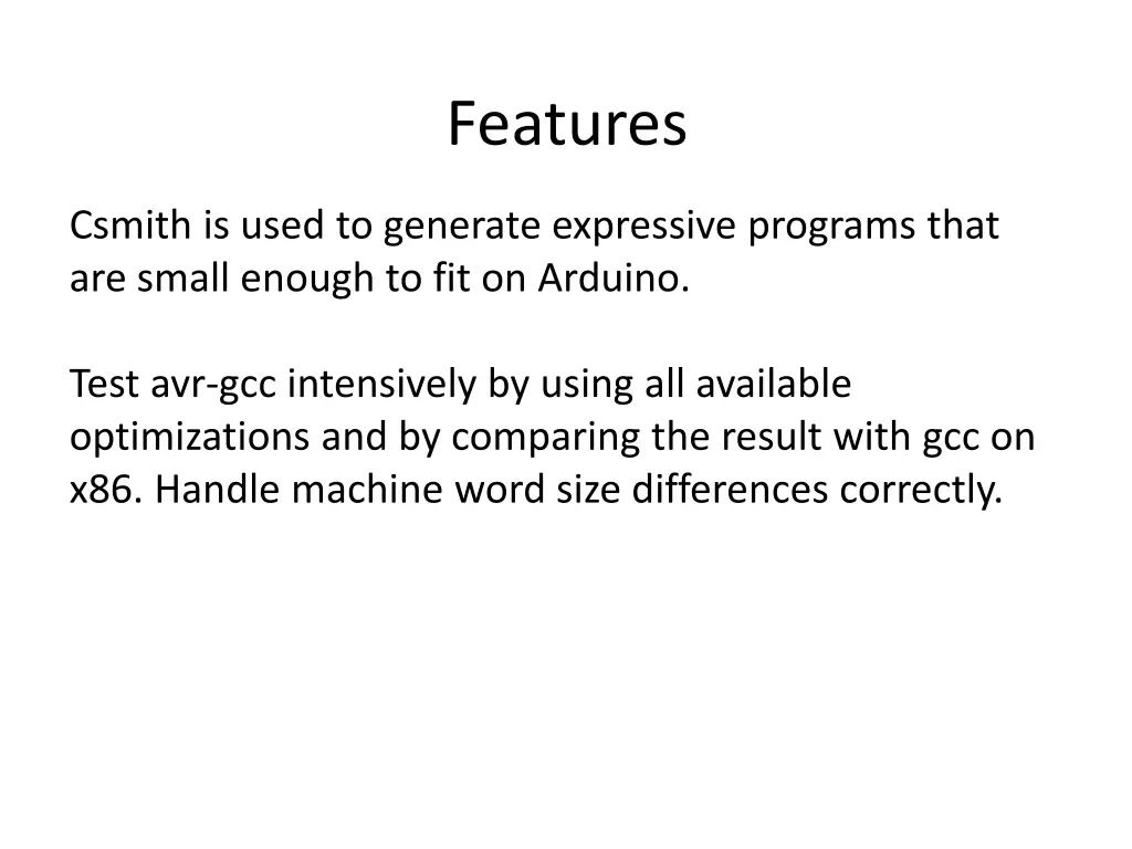 features
