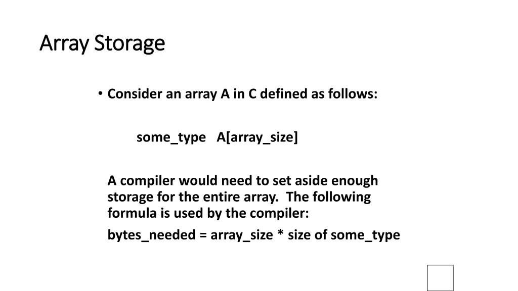 array storage array storage