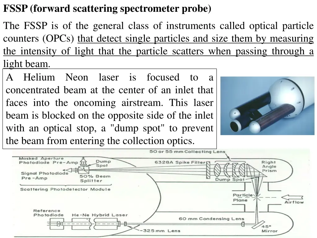 fssp forward scattering spectrometer probe