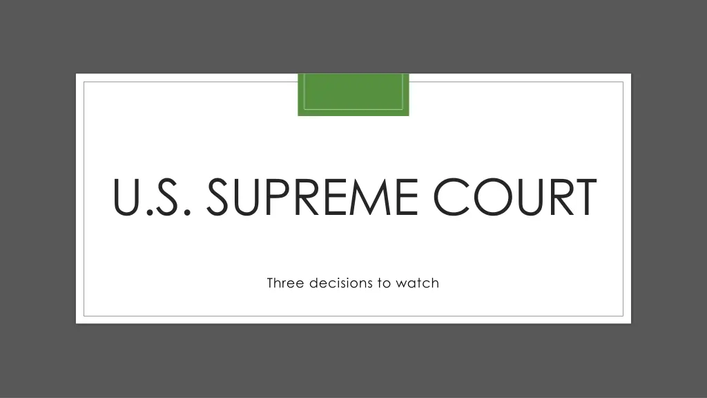 u s supreme court