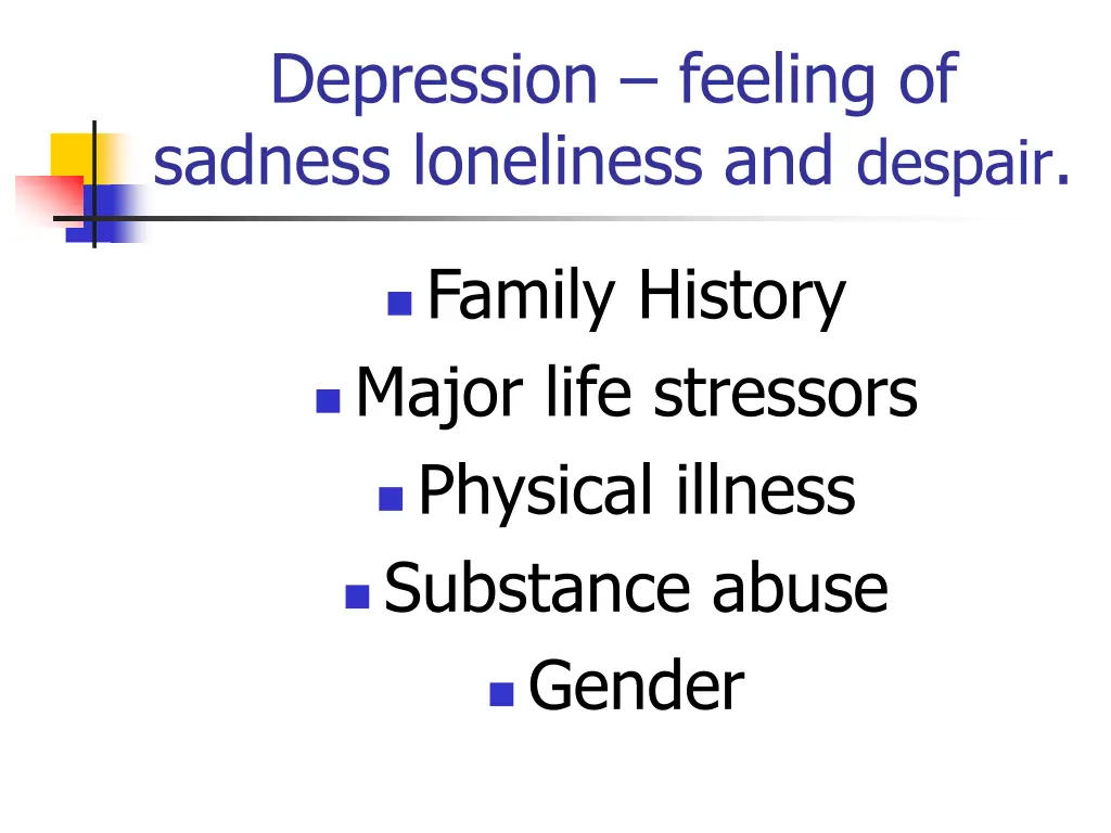 depression feeling of sadness loneliness