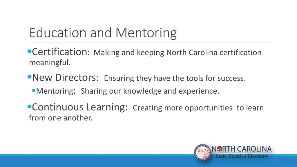 education and mentoring certification making