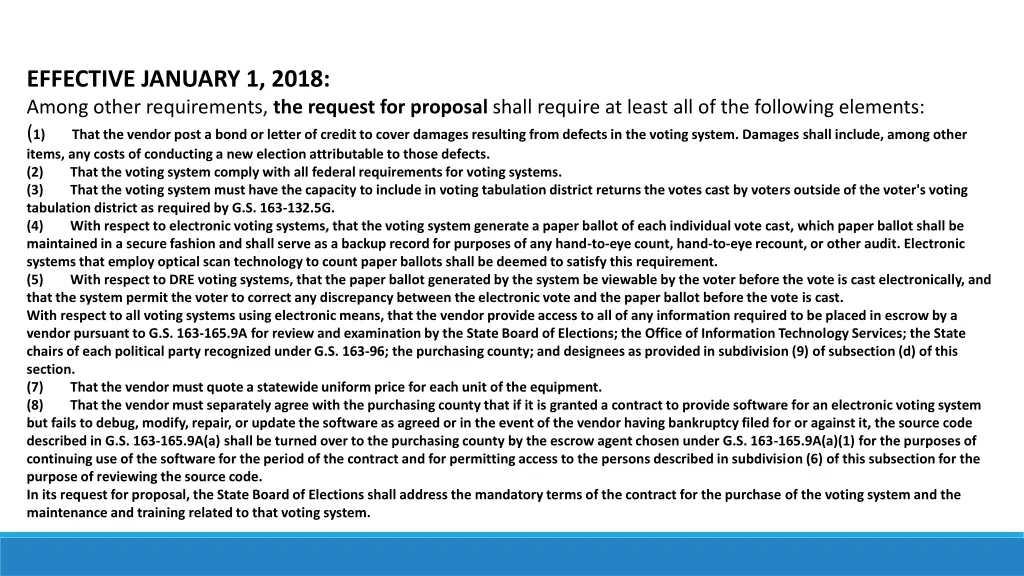 effective january 1 2018 among other requirements