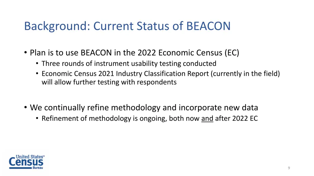background current status of beacon