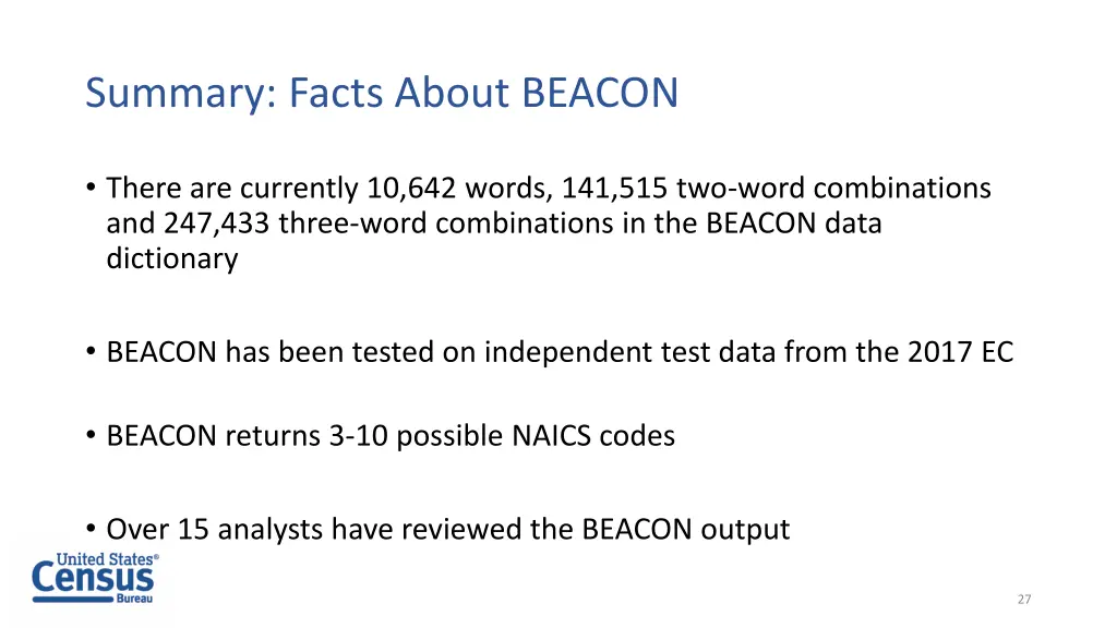 summary facts about beacon