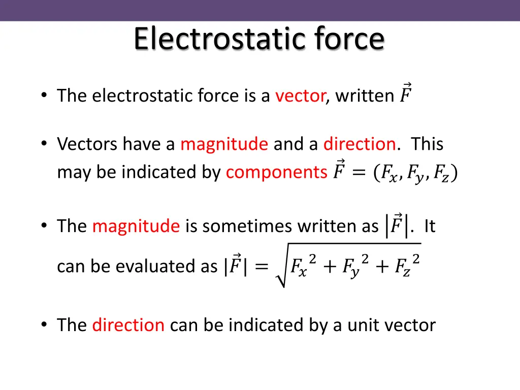 electrostatic force 1