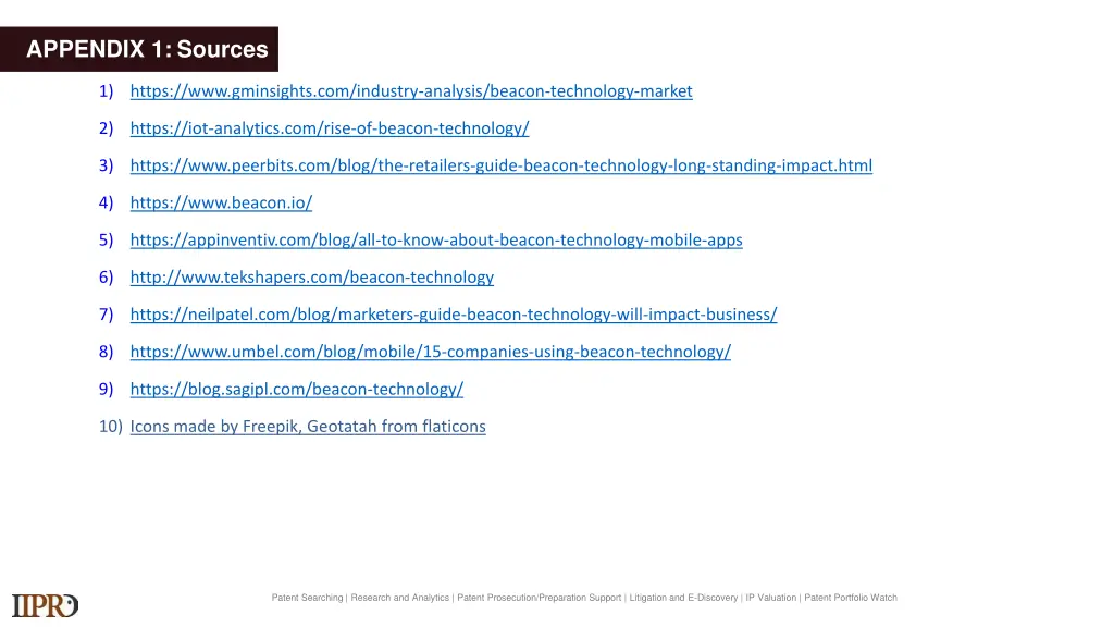 appendix 1 sources