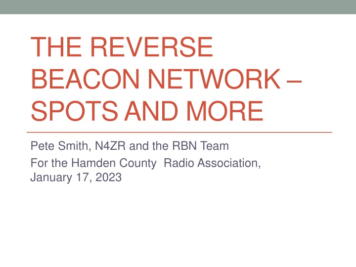 the reverse beacon network spots and more