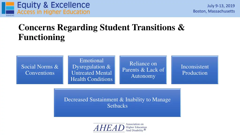 concerns regarding student transitions functioning