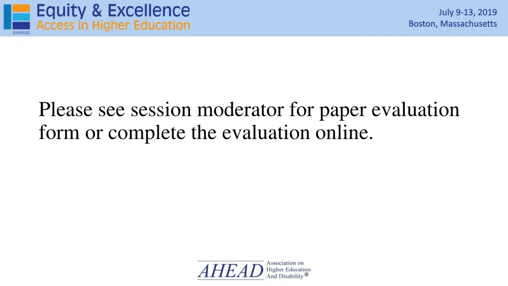 session evaluation