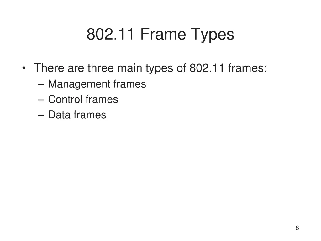 802 11 frame types