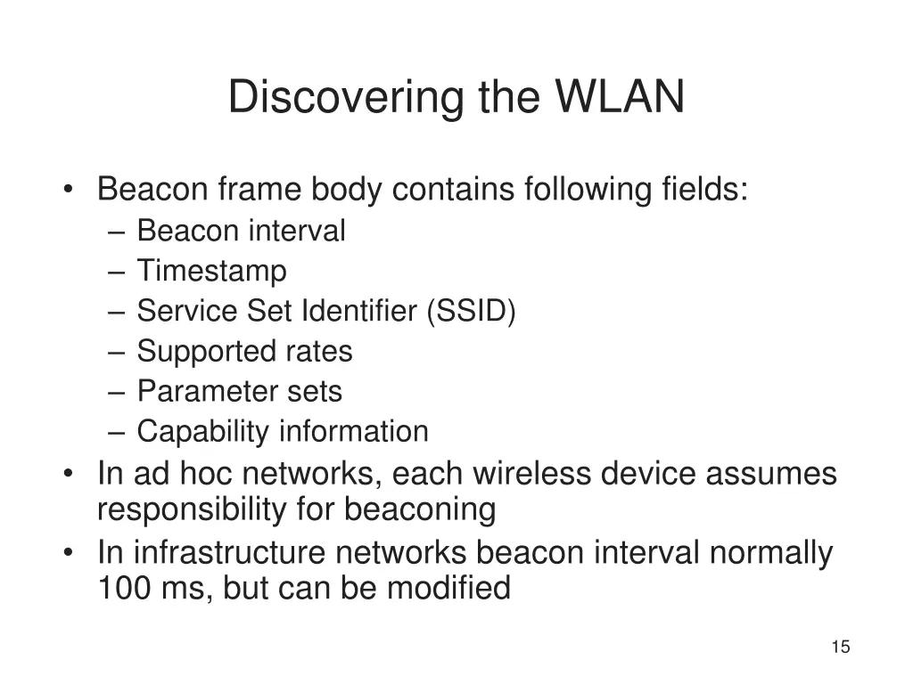 discovering the wlan 1