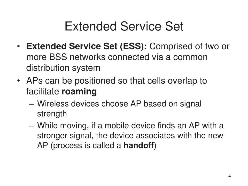 extended service set