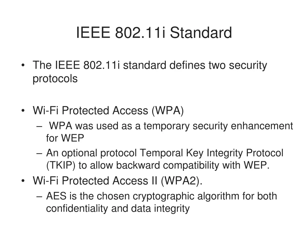 ieee 802 11i standard