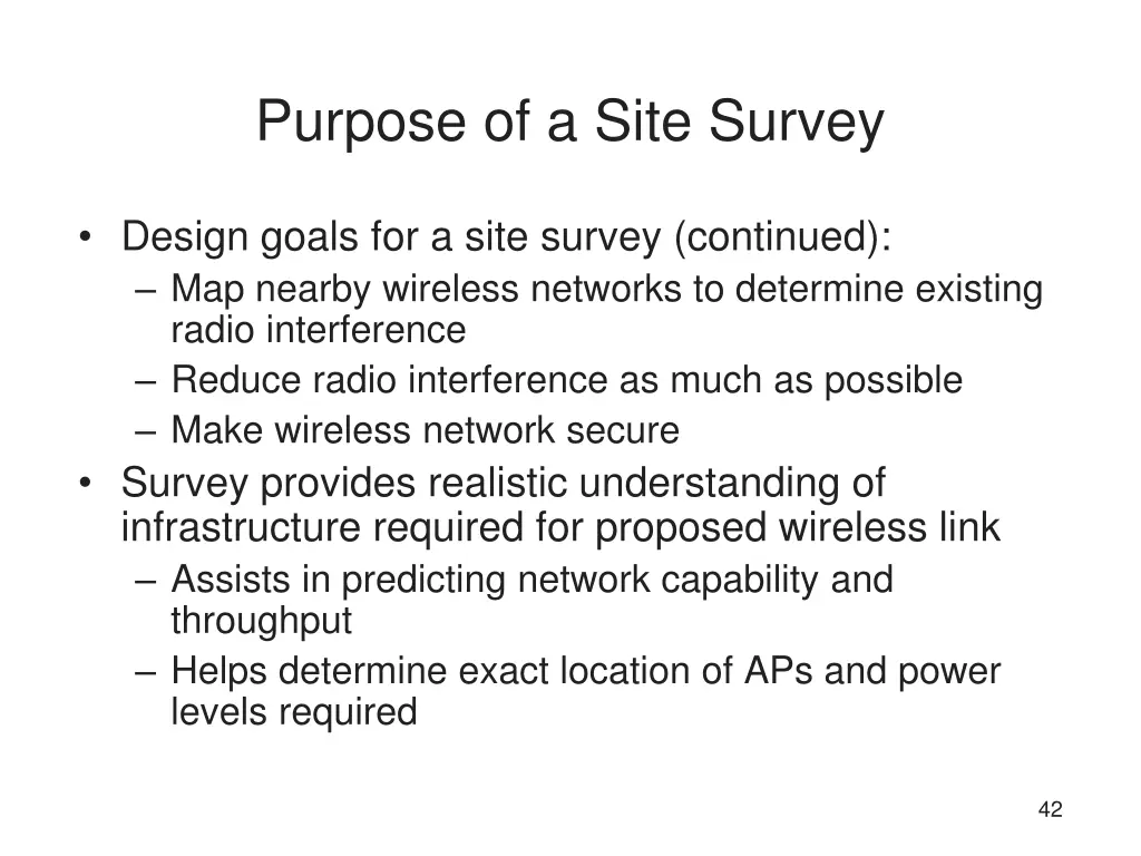 purpose of a site survey 1
