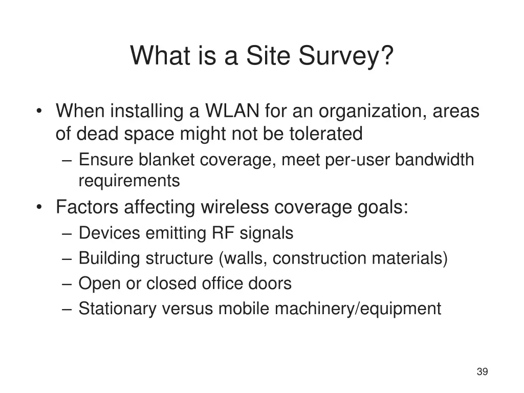 what is a site survey
