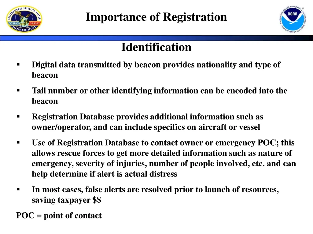 importance of registration