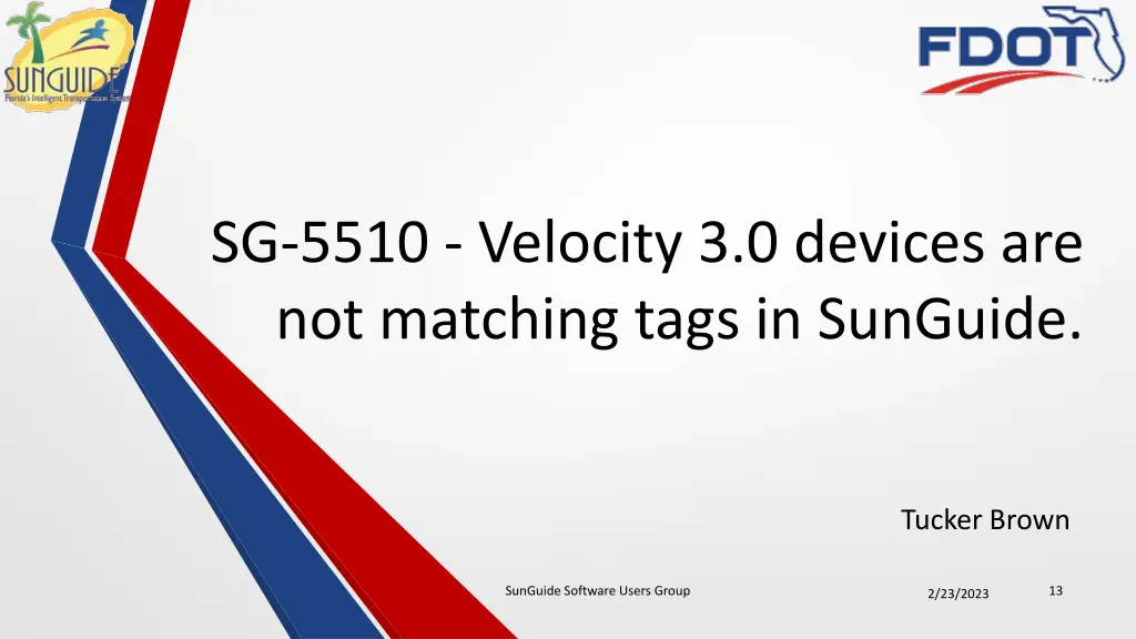 sg 5510 velocity 3 0 devices are not matching