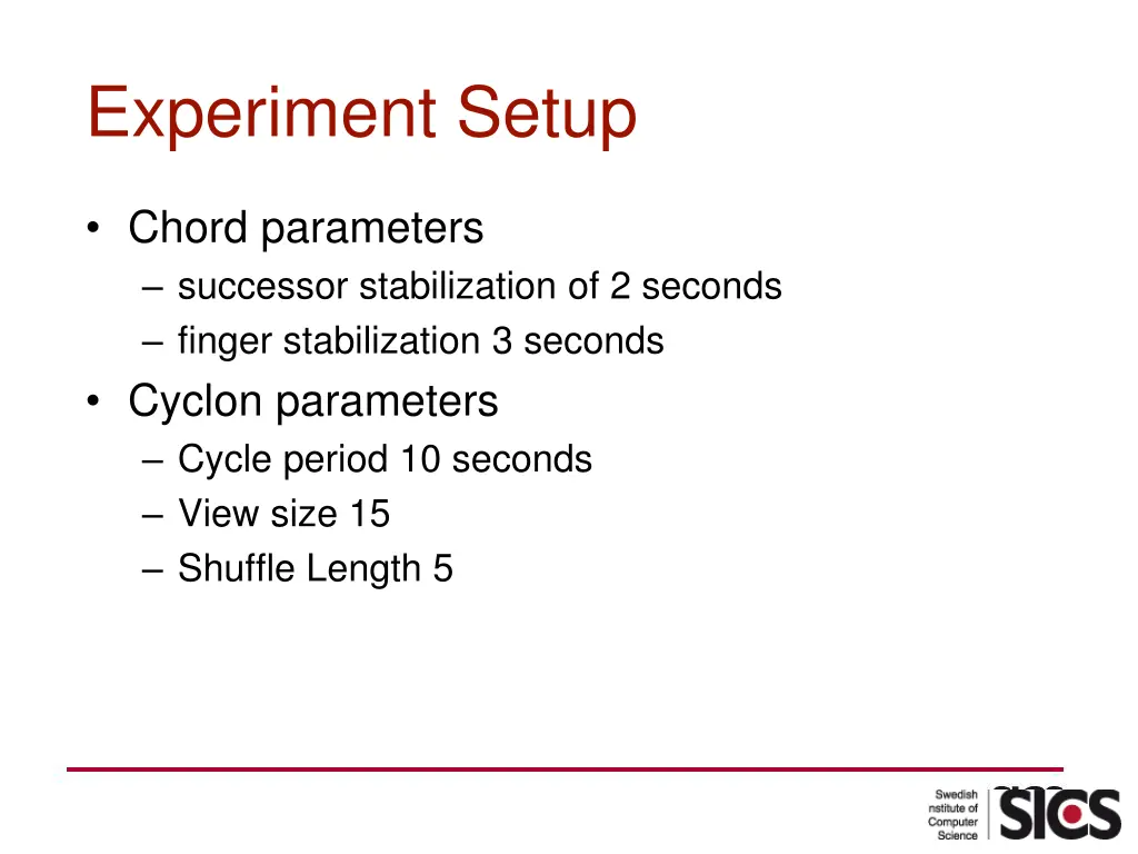 experiment setup
