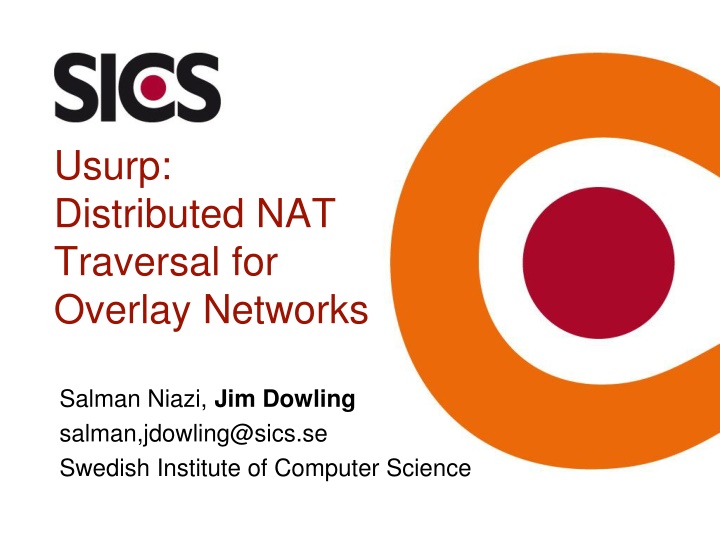 usurp distributed nat traversal for overlay