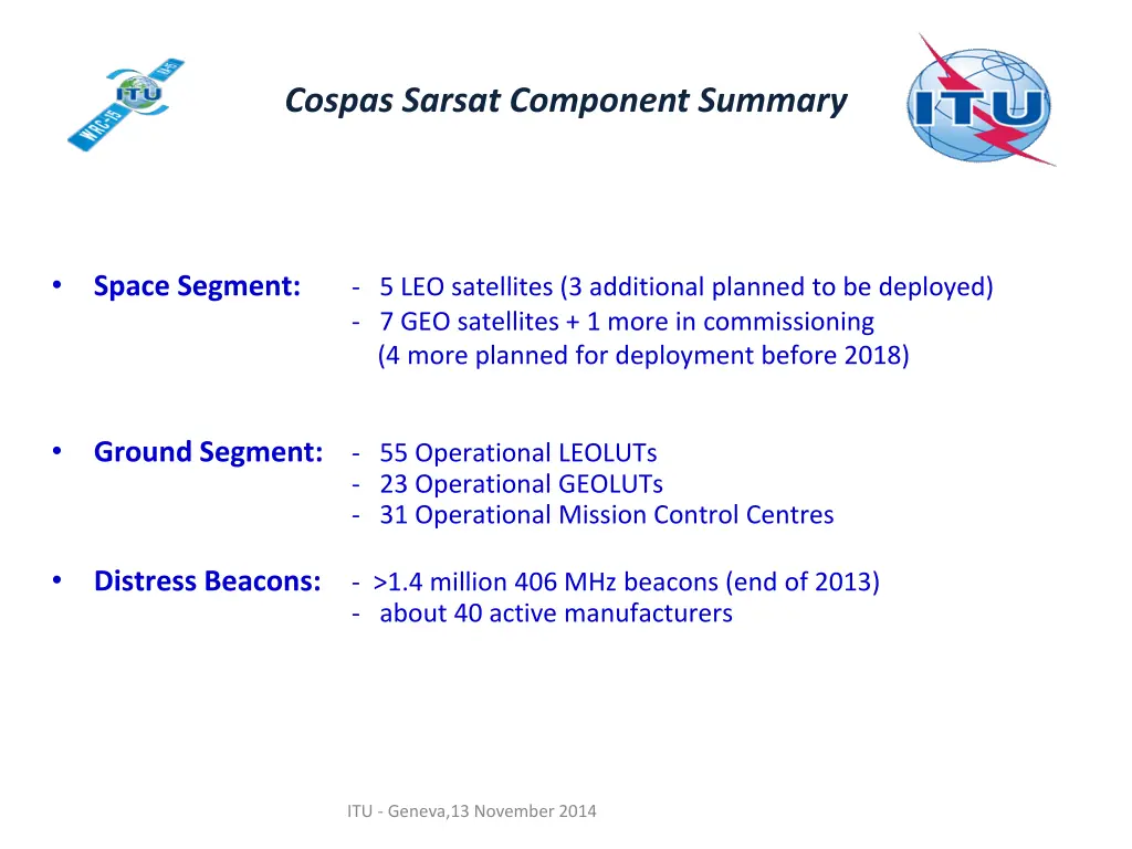 cospas sarsat component summary