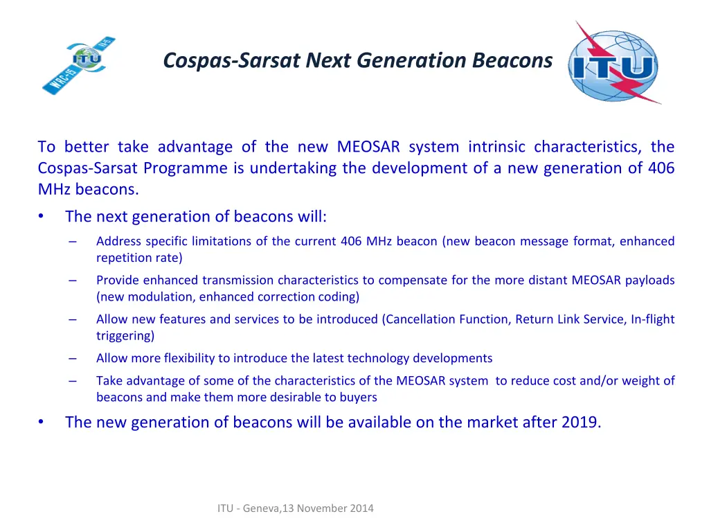 cospas sarsat next generation beacons