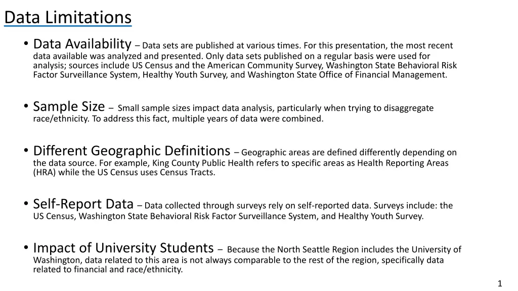 data limitations