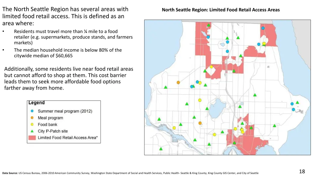 the north seattle region has several areas with
